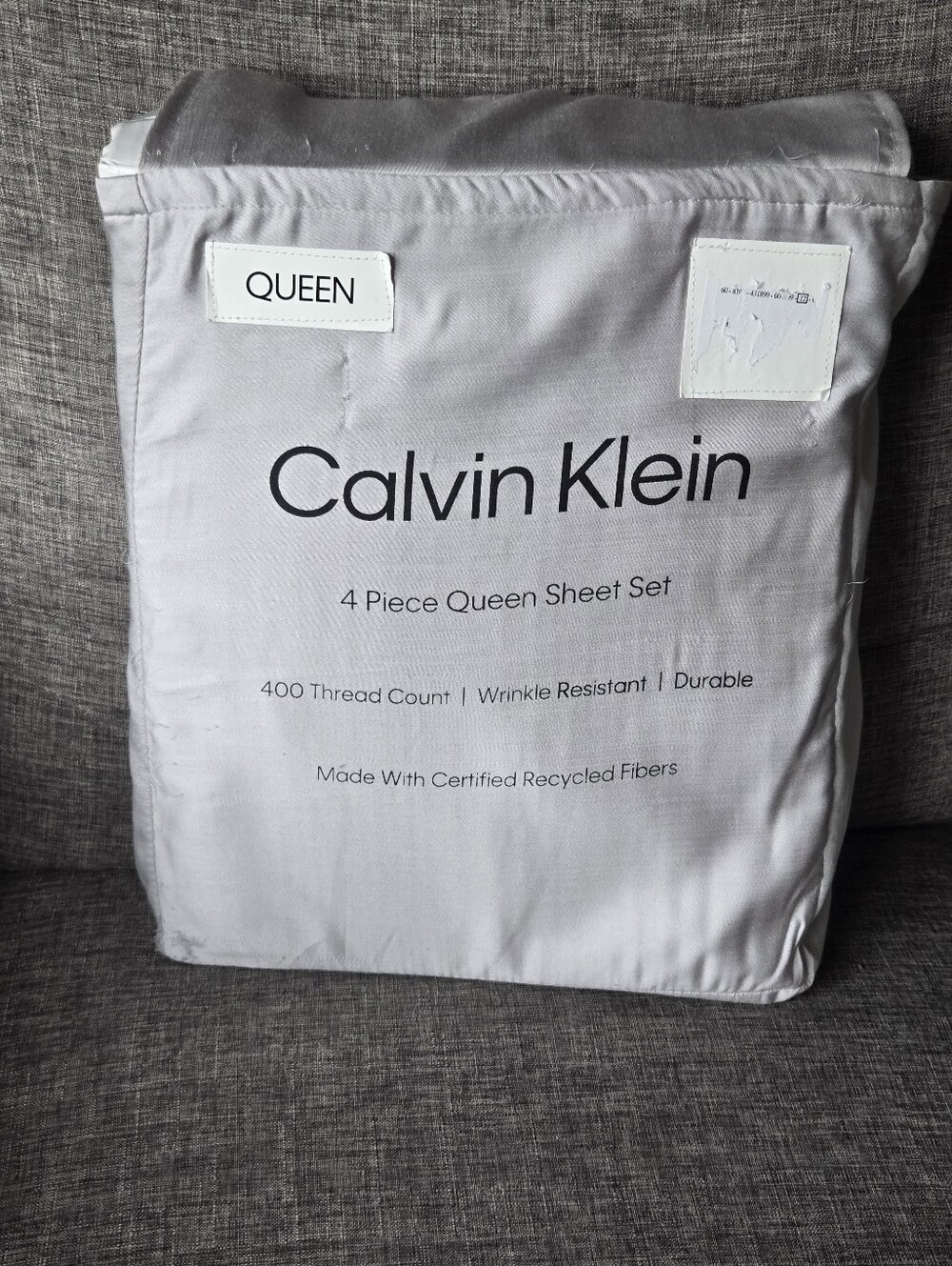 4-pc CALVIN KLEIN Queen size Sheet Set 400TC 100% Cotton Wrinkle resistant